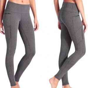 ATHLETA, PIXY DRIFTER “Heathered MauveGray” Zip Pocket Legging WM’S SZ-MED